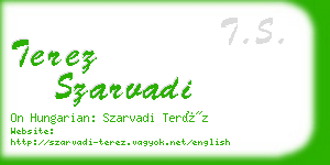 terez szarvadi business card